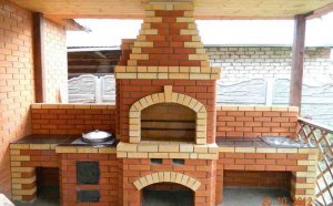 Barbecue Mangall From The Brick Of The Picture